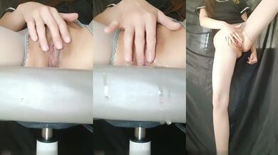 老公满足不了少妇偷着自慰，站着高潮真是少见，高潮量说喷就喷！